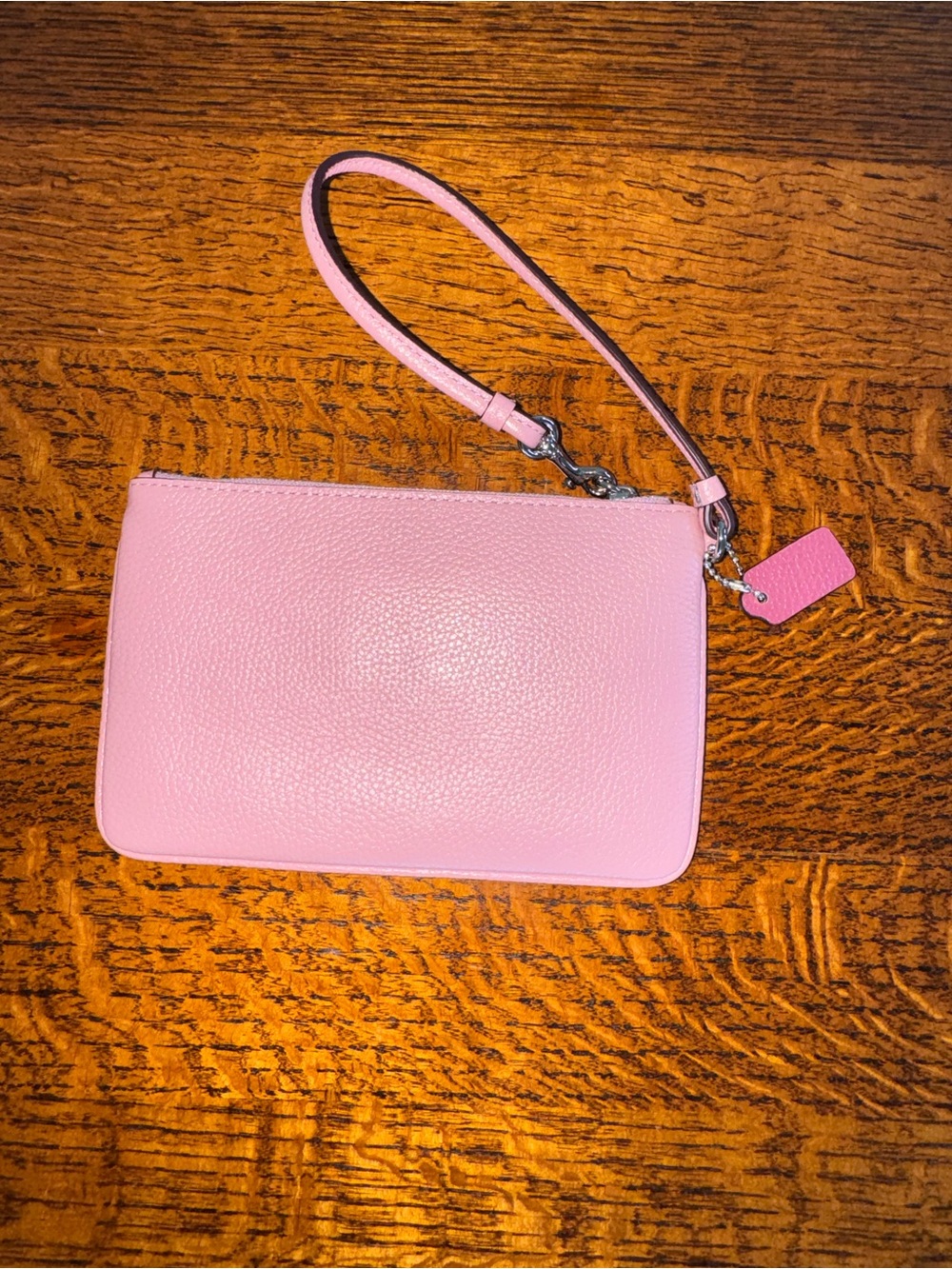 NWOT Coach Pink Peopled Leather Western Rivets Wristlet - Picture 2 of 7